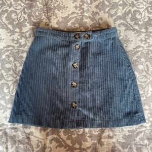 BDG Gray/Blue Corduroy Skirt